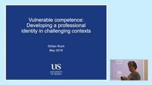 Gillian Ruch from the University of Sussex gives a talk at the Step Up To Social Work Conference 2019